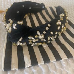 Lele Sadoughi Black Embellished Headband OS